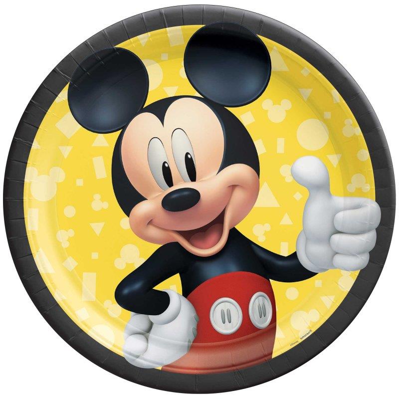 Mickey Mouse Forever 23cm Paper Plates Pack of 8
