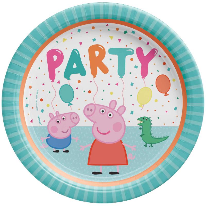 Peppa Pig Party 23cm Paper Plates Pack of 8