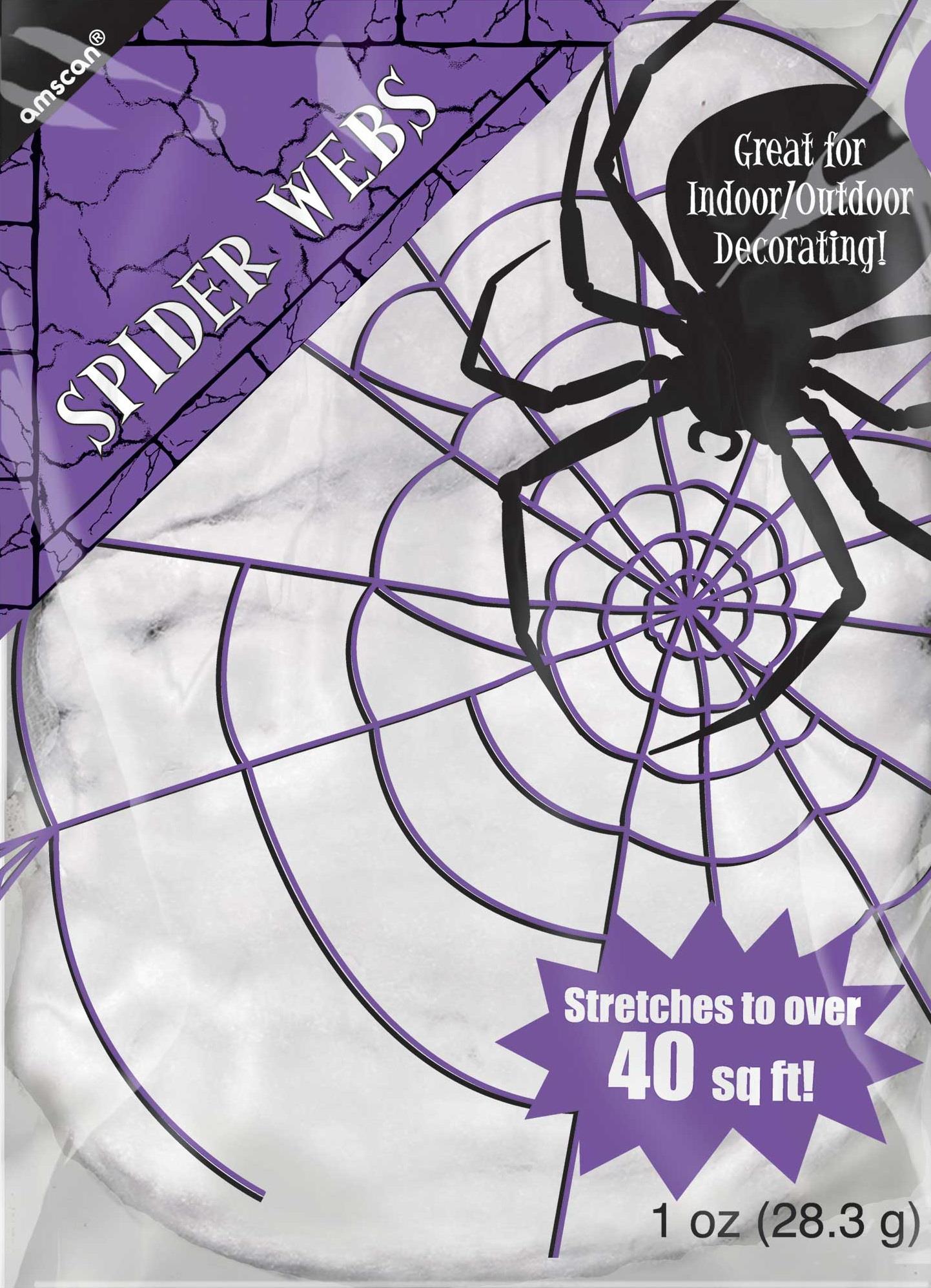 Spider Web White Halloween Decoration 28g