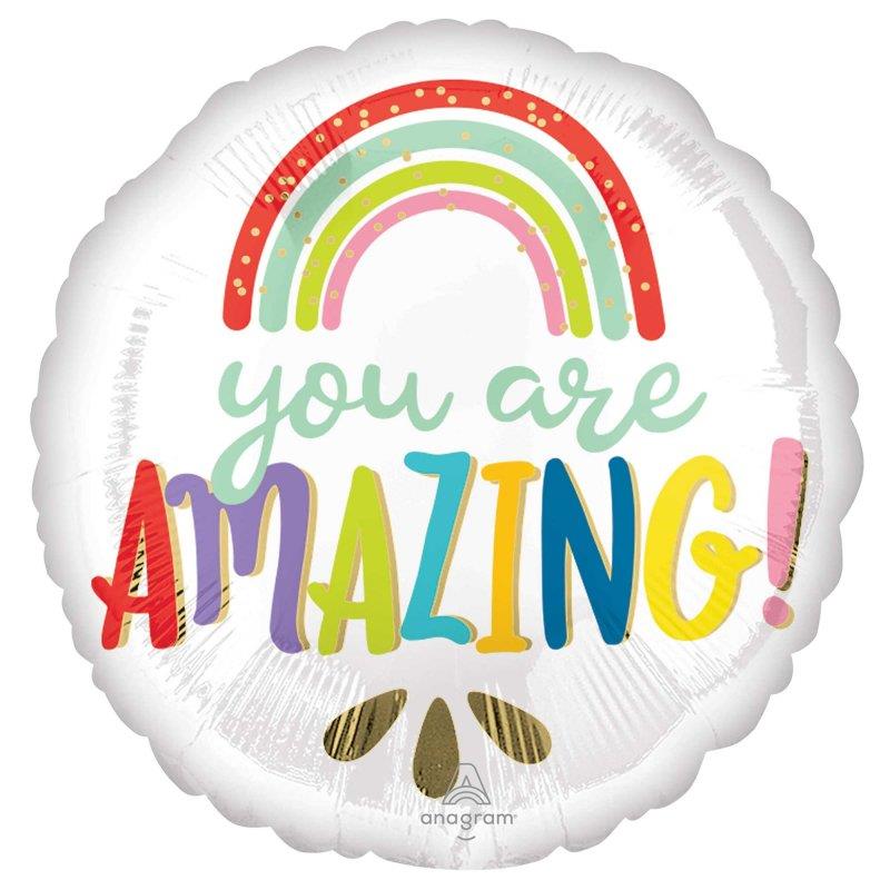 You Are Amazing Rainbow 45cm Foil Balloon