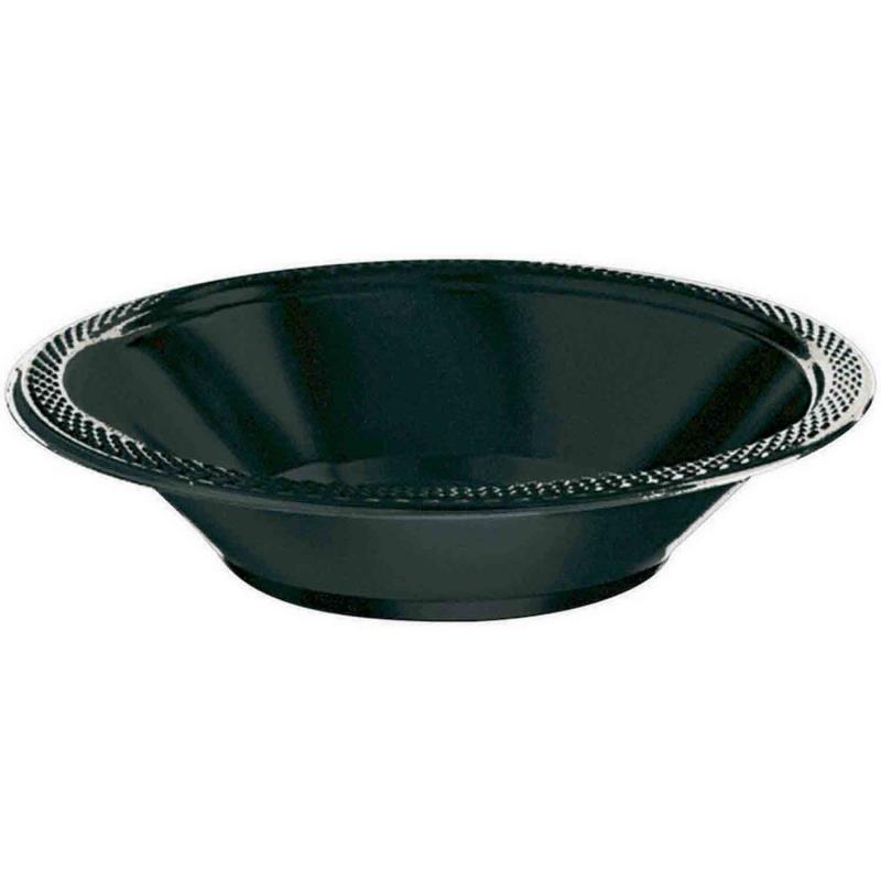 Jet Black Premium Plastic Bowls 355ml Pack of 20