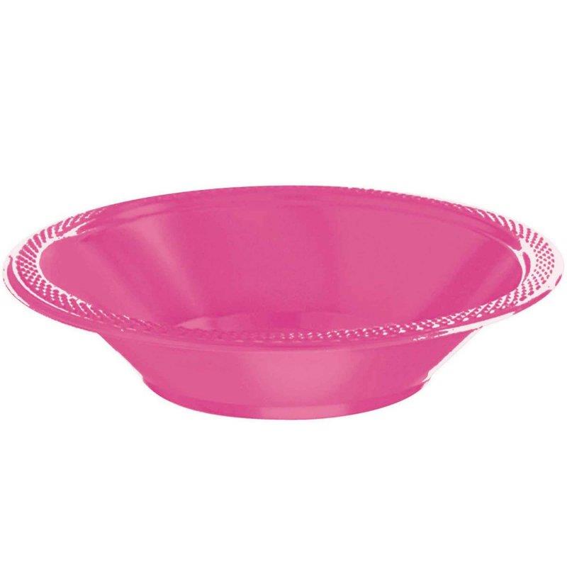 Bright Pink Premium Plastic Bowls 355ml Pack of 20
