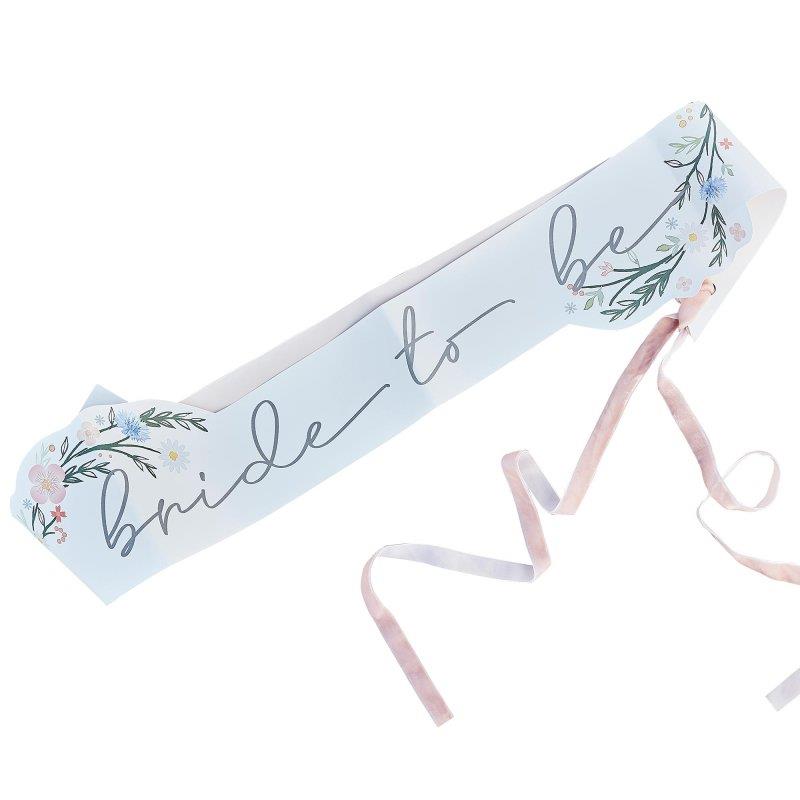 Boho Bride Thin Sash Adult Costume Accessory