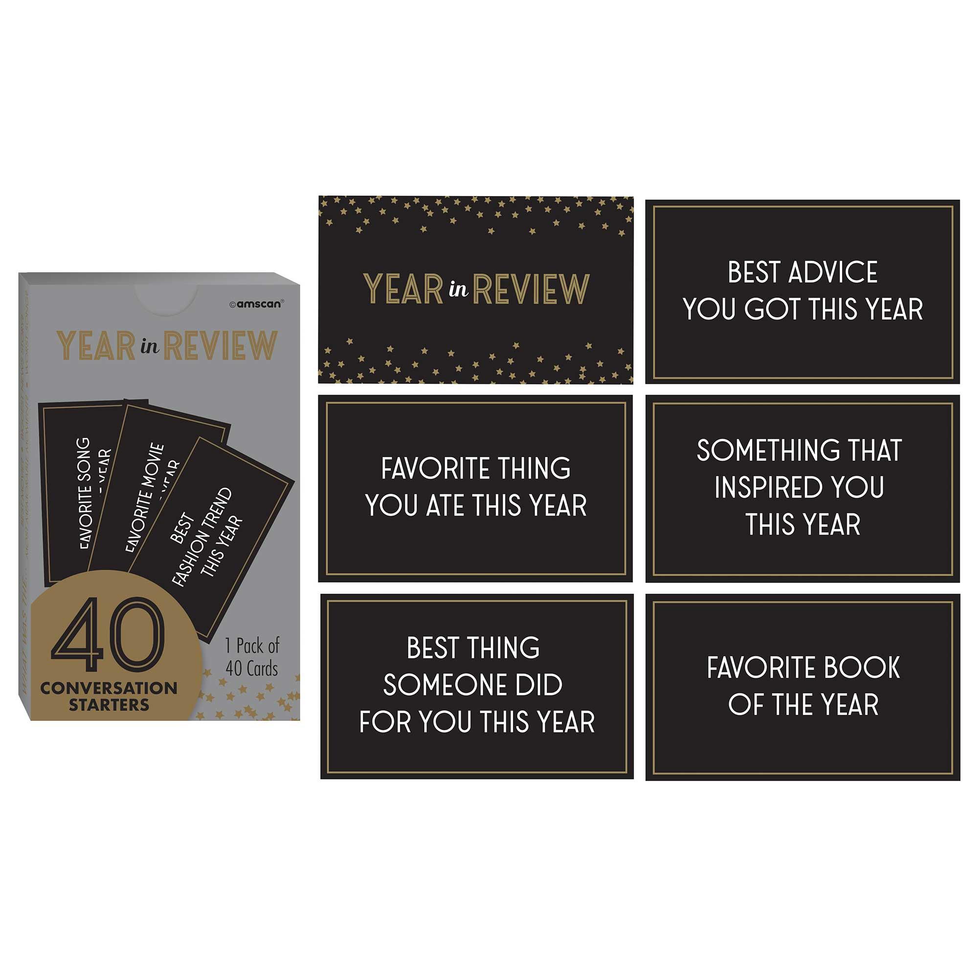 New Year Best of the Year Party Card Game