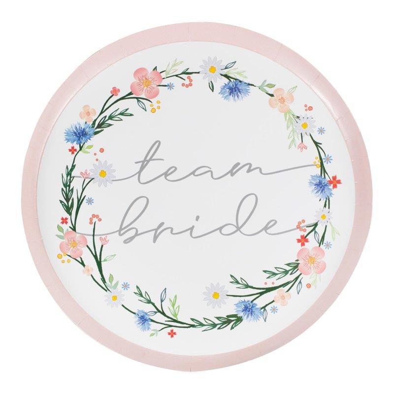 Boho Bride 25cm Paper Plates Pack of 8