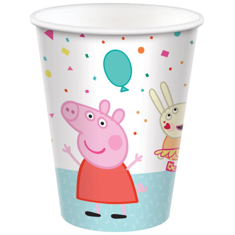 Peppa Pig Confetti Party Paper Cups Pack of 8