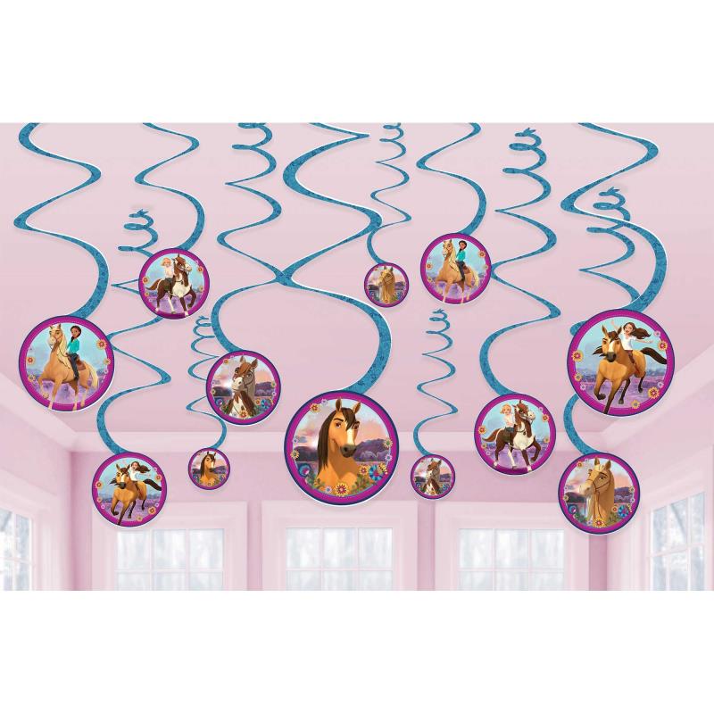 Spirit Riding Free Spiral Swirl Hanging Decorations Pack of 12