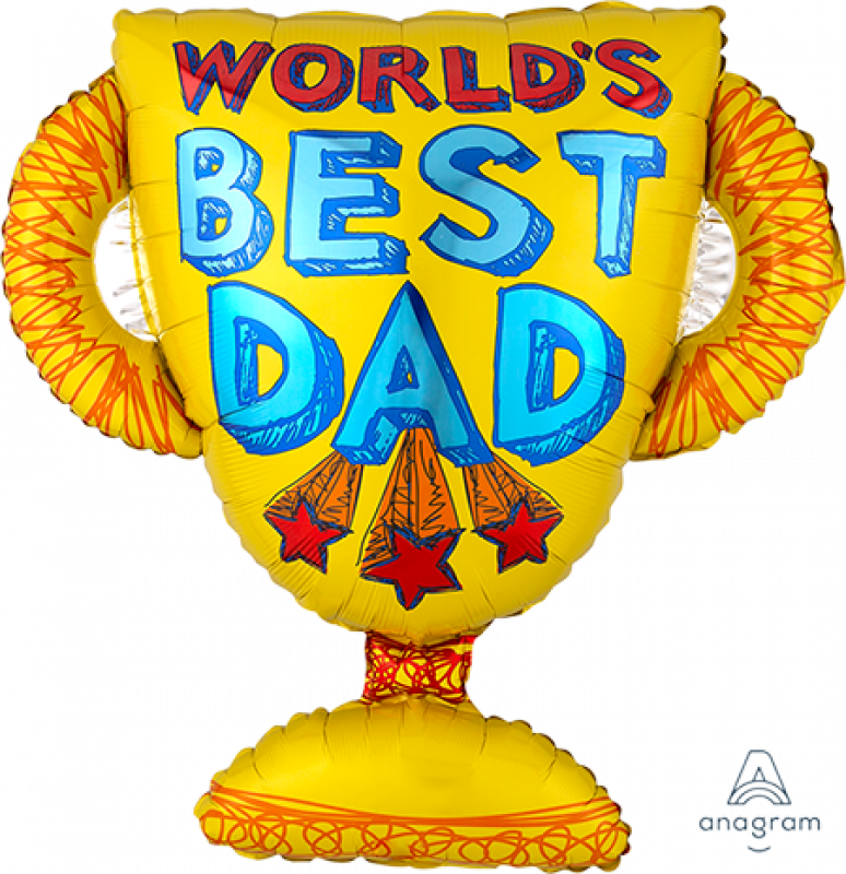 SuperShape World's Best Dad Trophy Foil Balloon