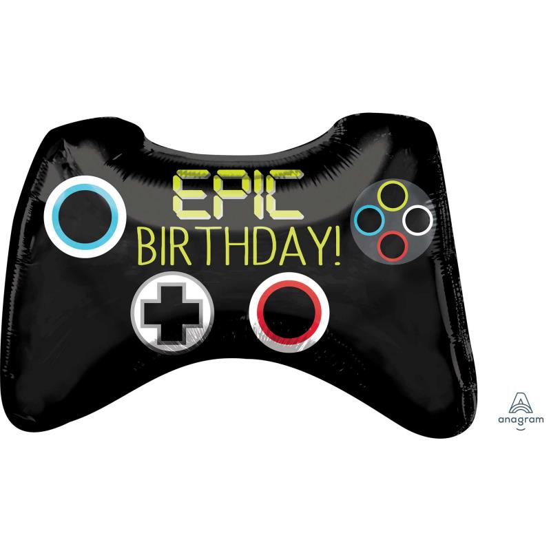 SuperShape Epic Birthday Game Controller Foil Balloon