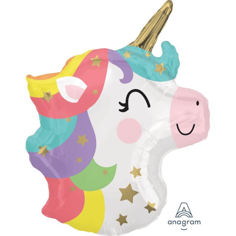 Shape XL Baby Unicorn Head Foil Balloon