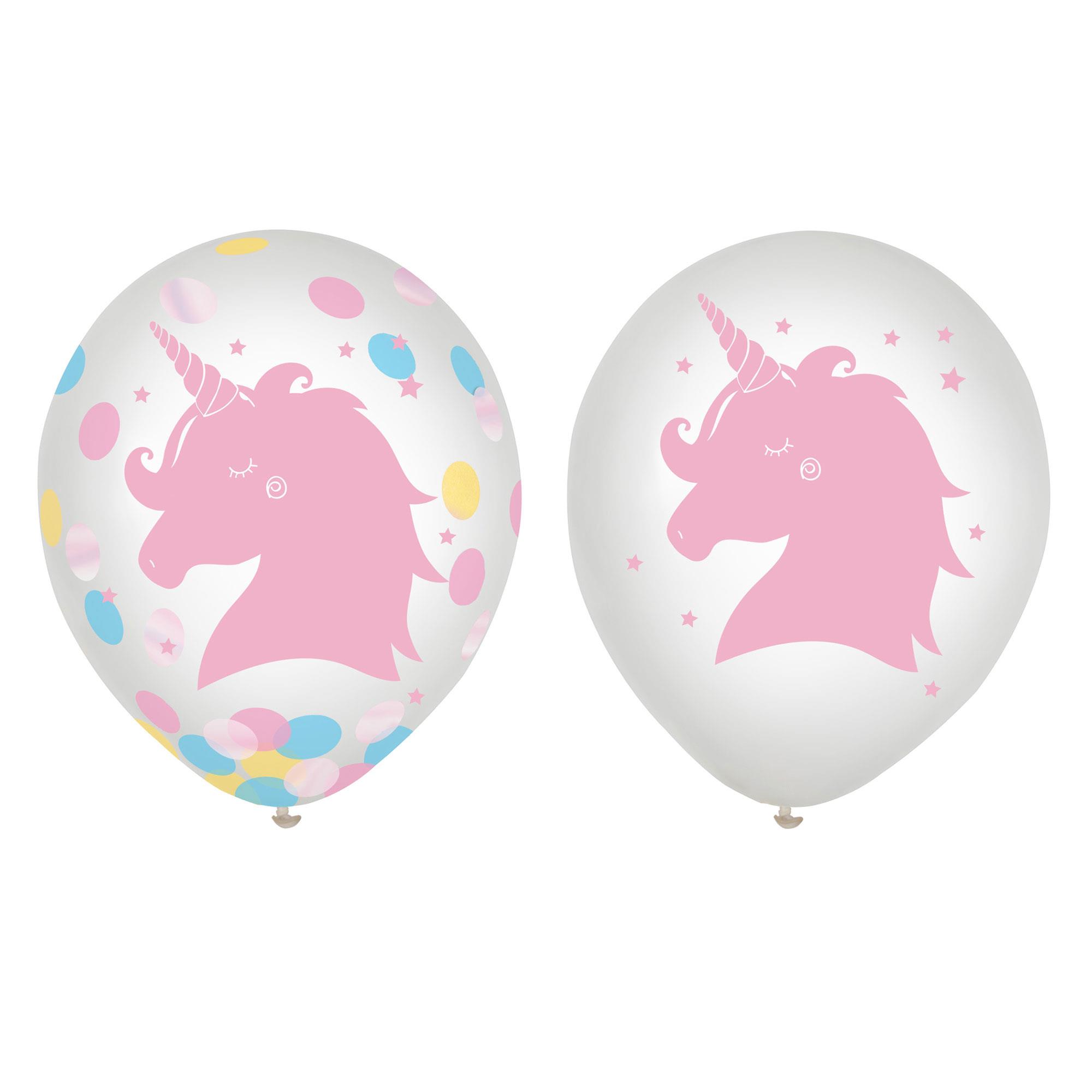 Magical Unicorn Rainbow Birthday Latex Balloons Pack of 6