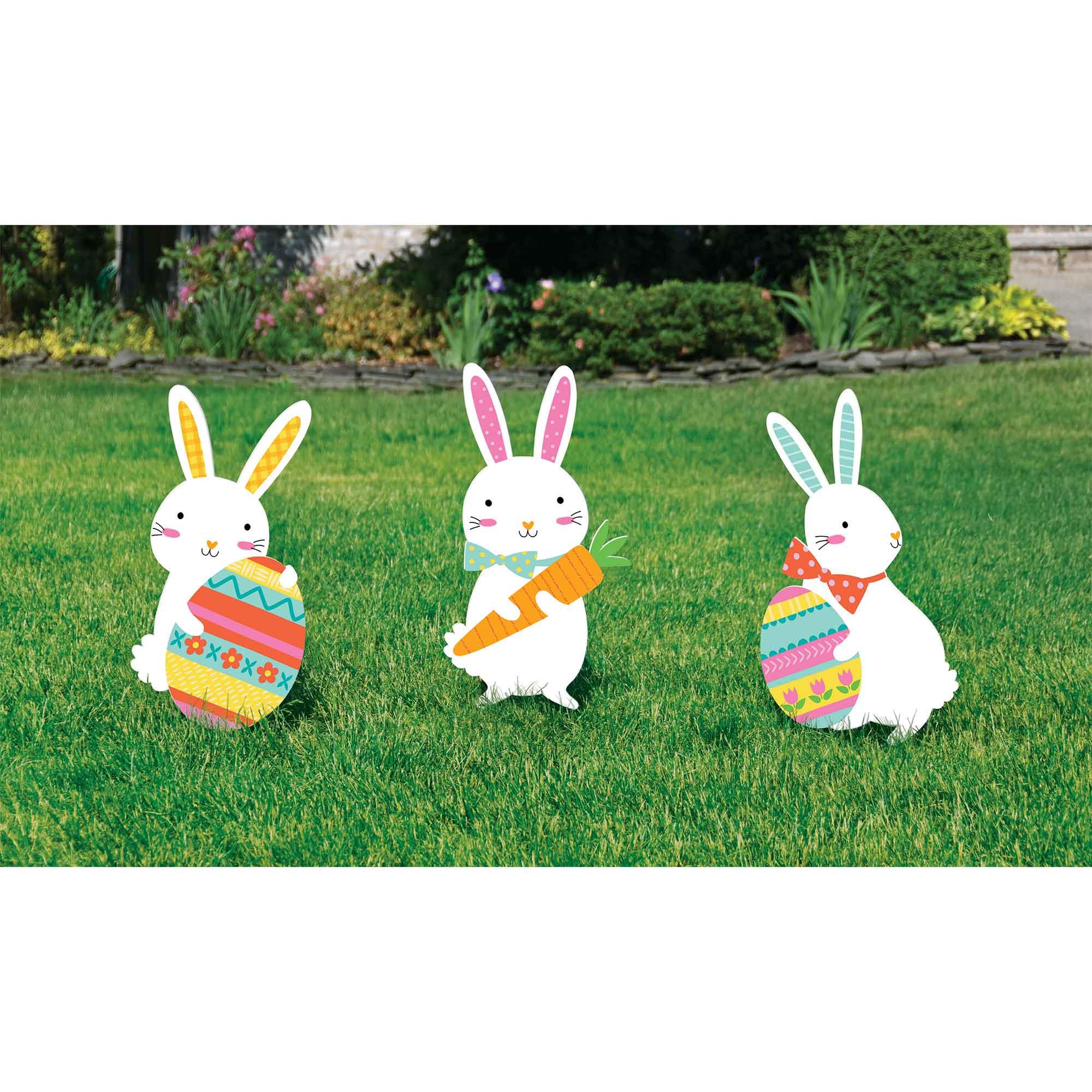 Easter Bunny Yard Signs Pack of 3