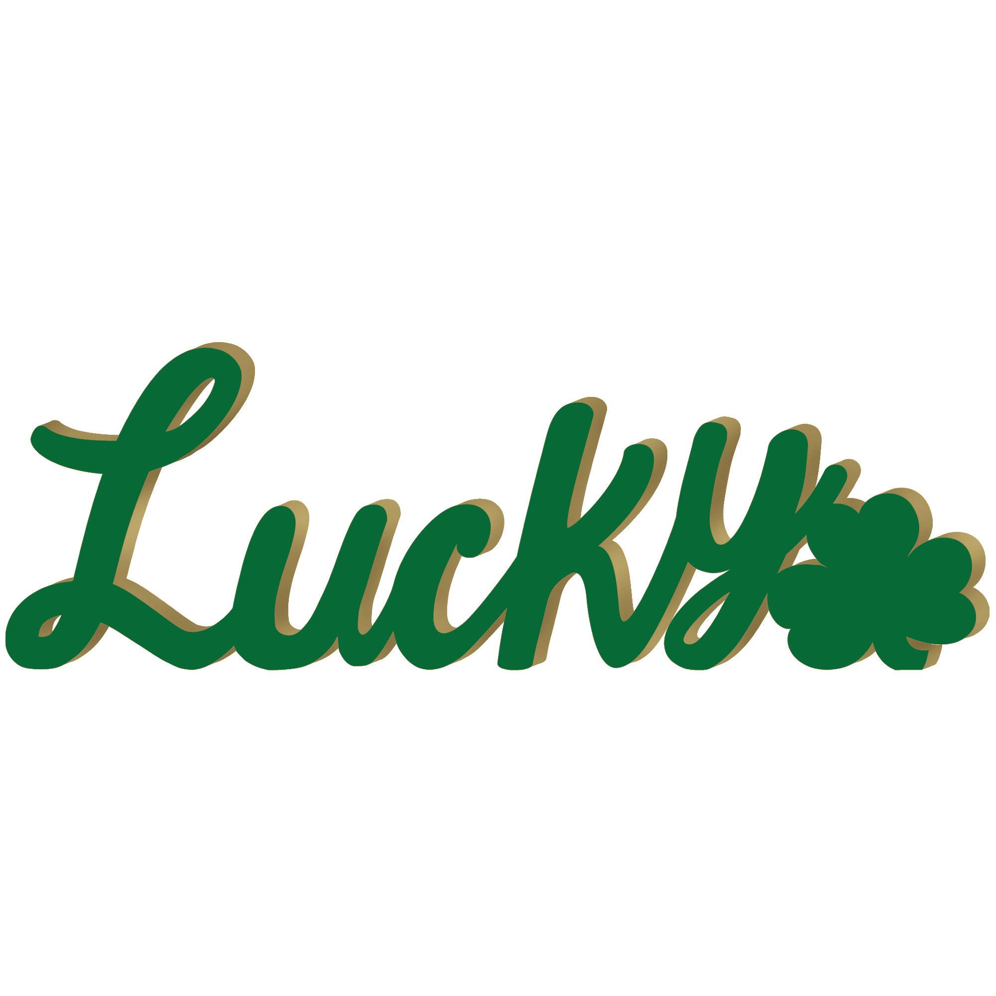 Irish Lucky Shamrock MDF Standing Sign