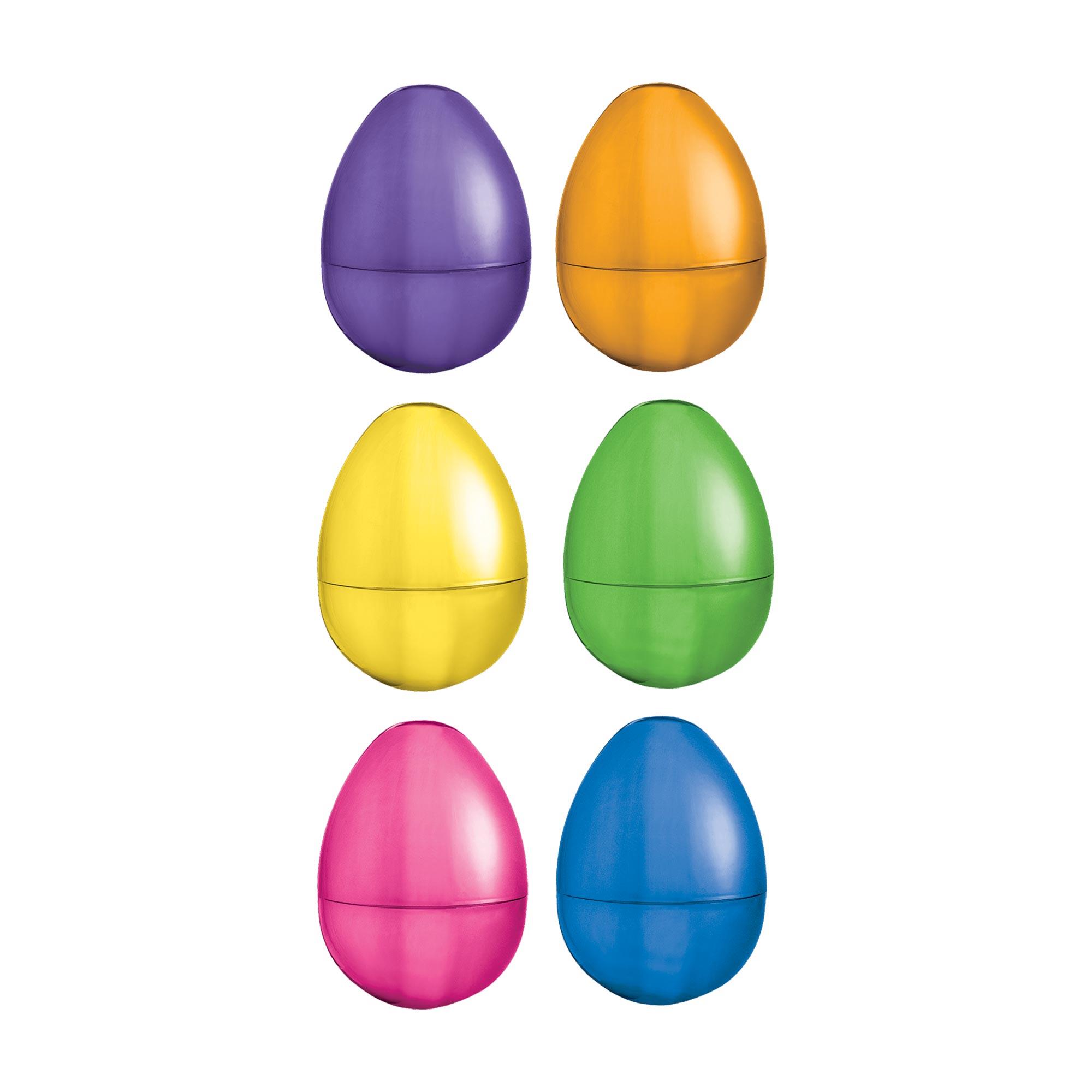 Easter Eggs Small Plastic Fillable Favours Pack of 6