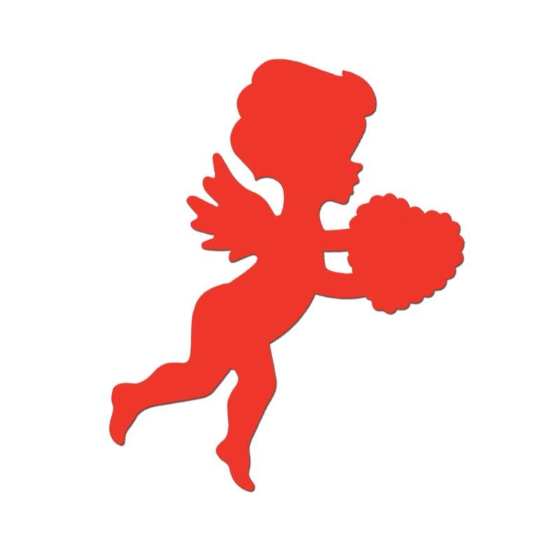 Cupid Heart Red Cutout Decoration 22cm