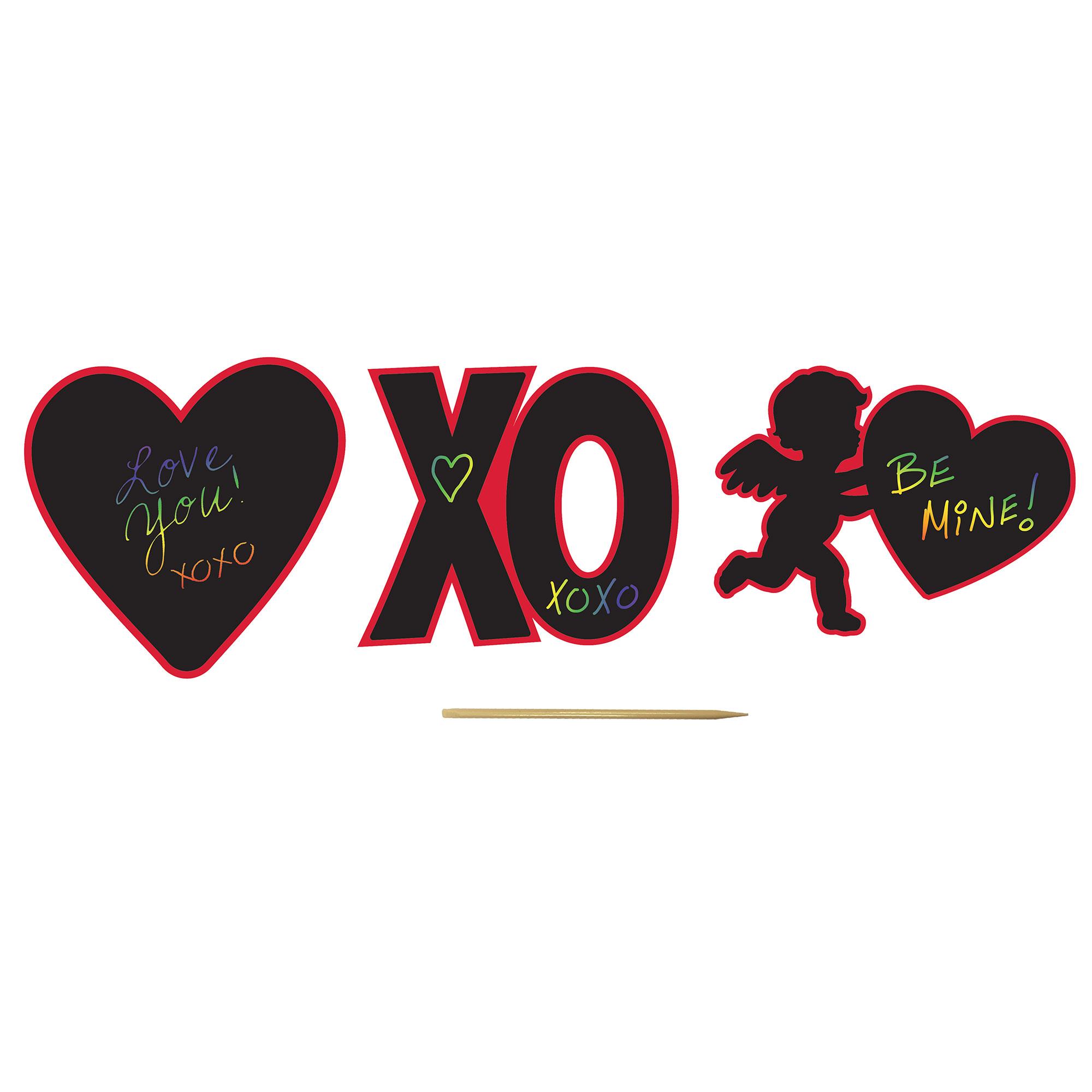 Valentine's Day Scratch Art Value Pack of 24