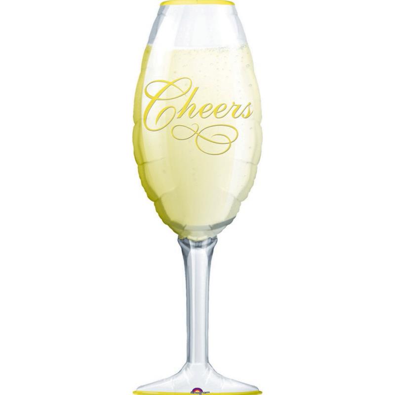 SuperShape Champagne Glass Foil Balloon