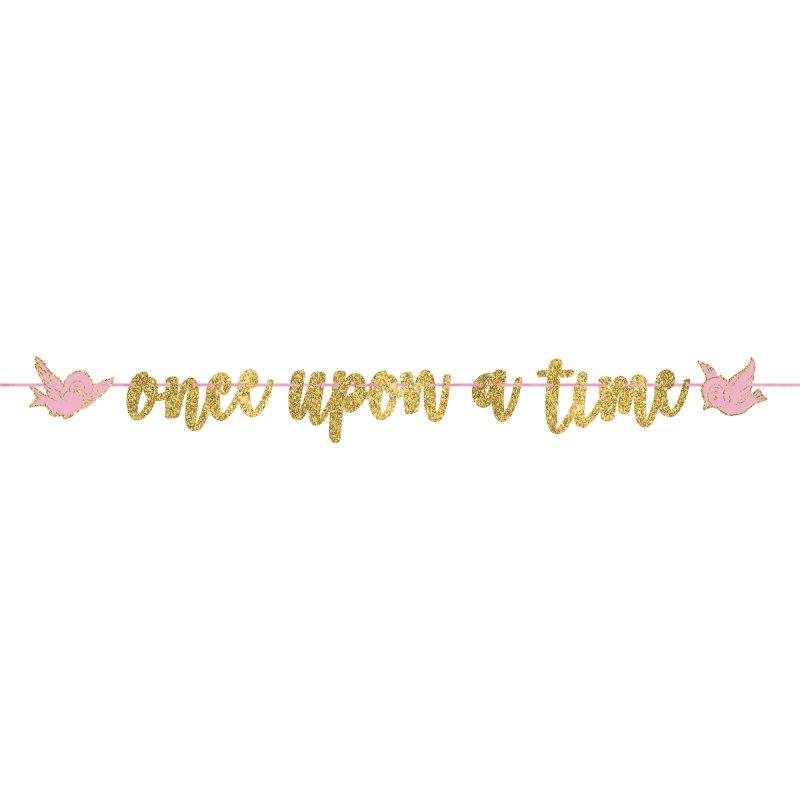 Disney Princess Once Upon a Time Glitter Ribbon Letter Banner