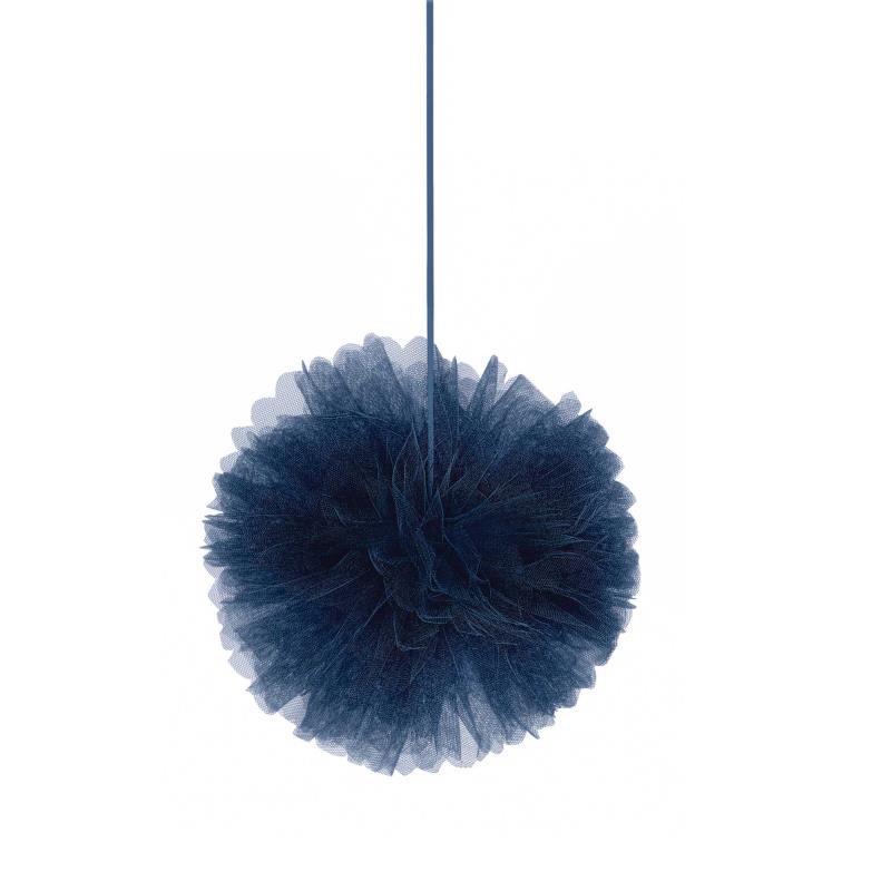 Navy Bride Deluxe Fluffy Hanging Tulle Decorations Pack of 3