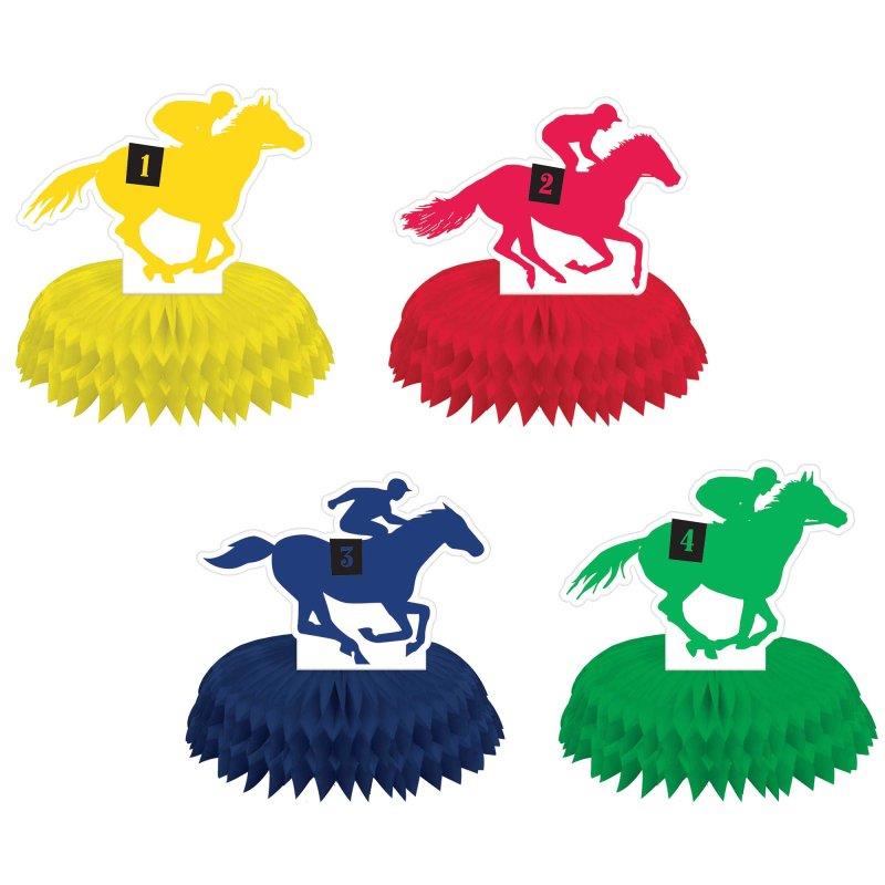 Melbourne Cup Derby Day Horse Racing Mini Honeycomb Centrepieces Pack of 4