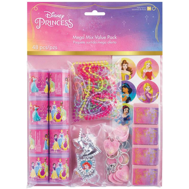 Disney Princess Once Upon a Time Mega Mix Favours Value Pack of 48