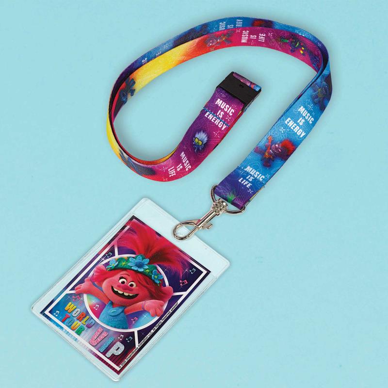 Trolls World Tour ID Lanyards With Card Holder Pack of 4