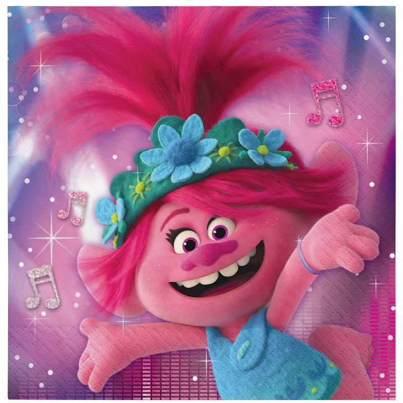 Trolls World Tour Lunch Napkins Pack of 16