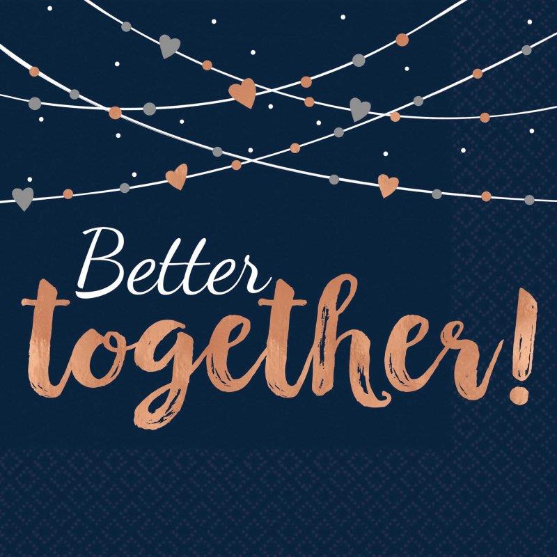 Navy Bride Better Together Lunch Napkins Pack of 16