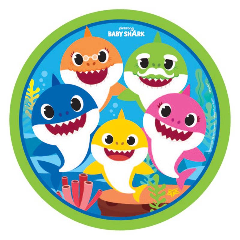 Baby Shark 23cm Paper Dinner Plates Pack of 8