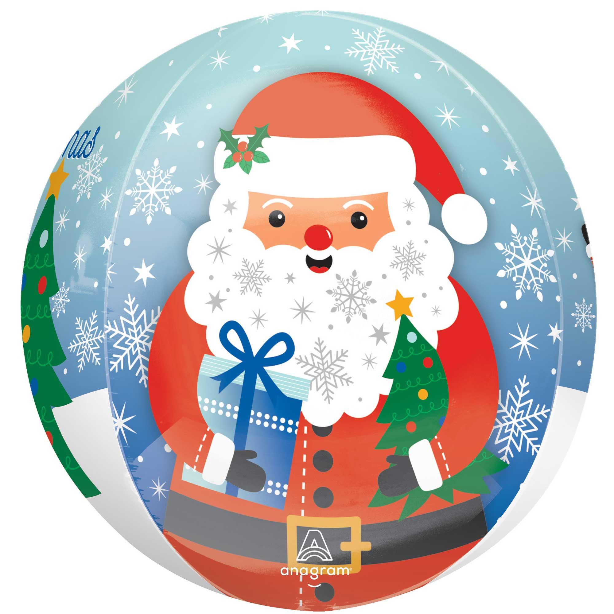 Orbz XL Snowy Merry Christmas Santa Foil Balloon