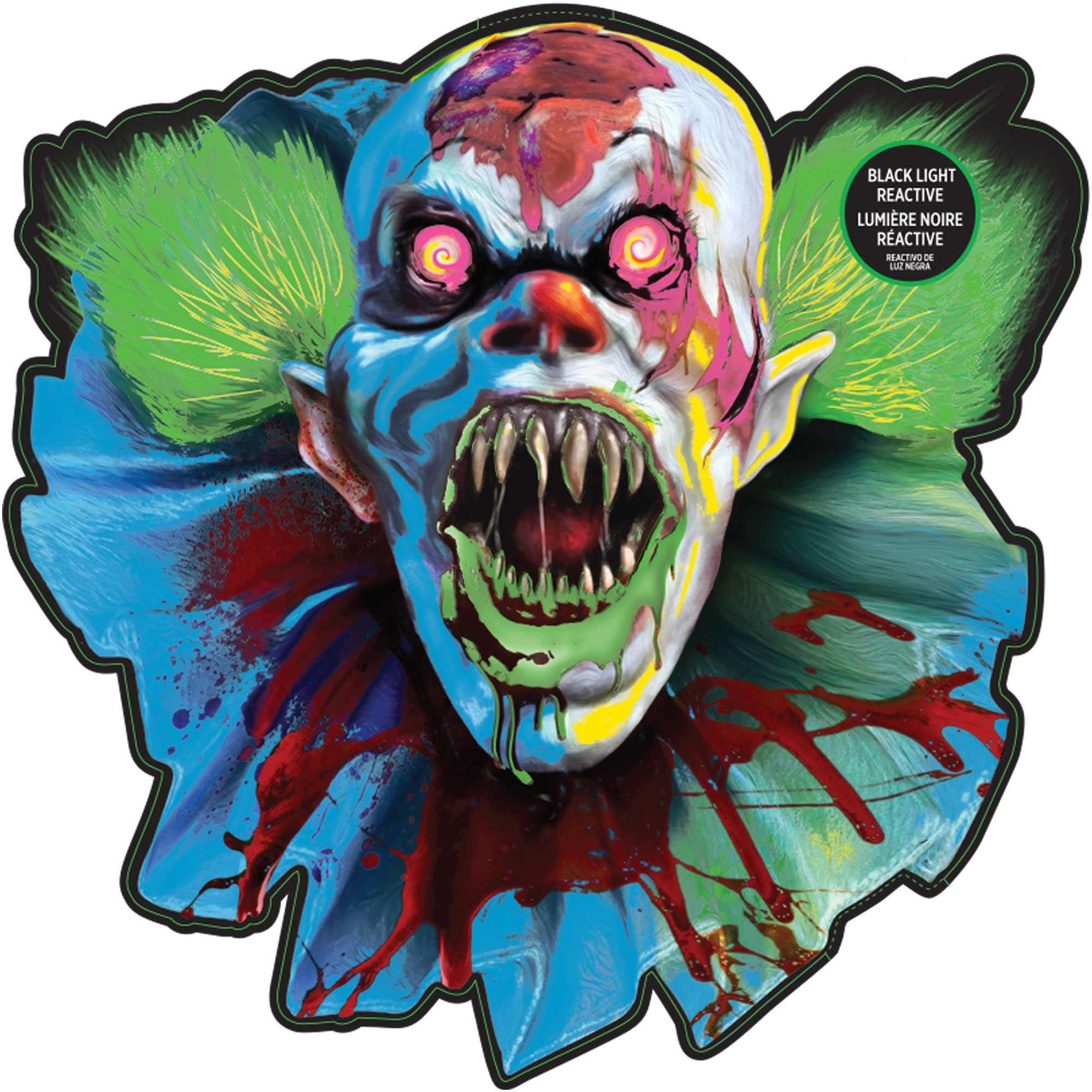 Creepy Carnival Black Light Reactive Cutout Halloween Decoration