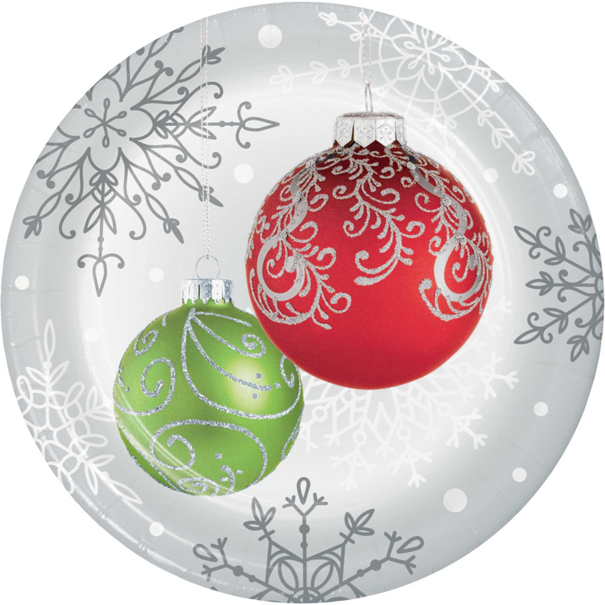 Elegant Ornaments Paper Lunch Plates Pack of 8