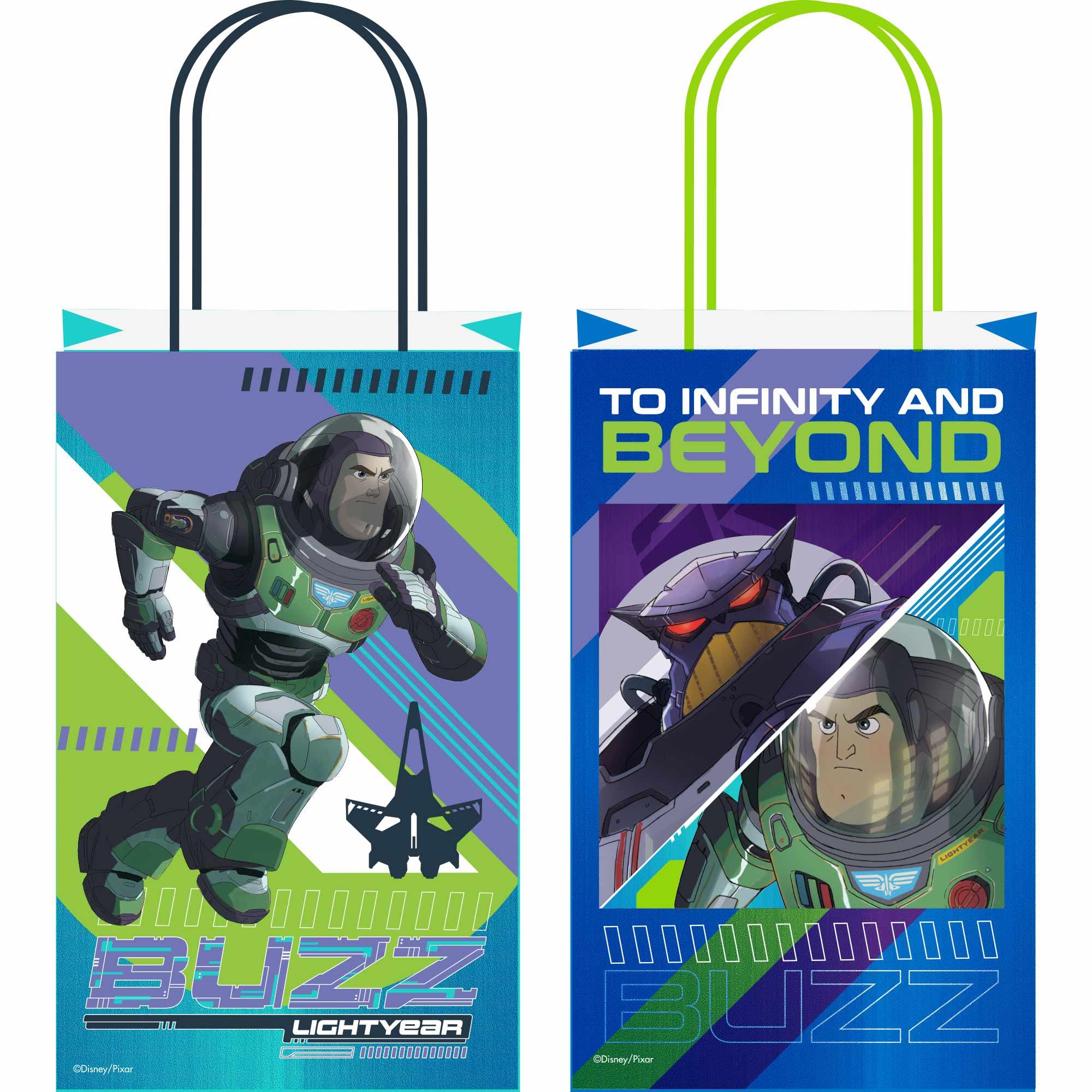 Buzz Lightyear Paper Kraft Loot Bags Pack of 8 - Discount Party Supplies
