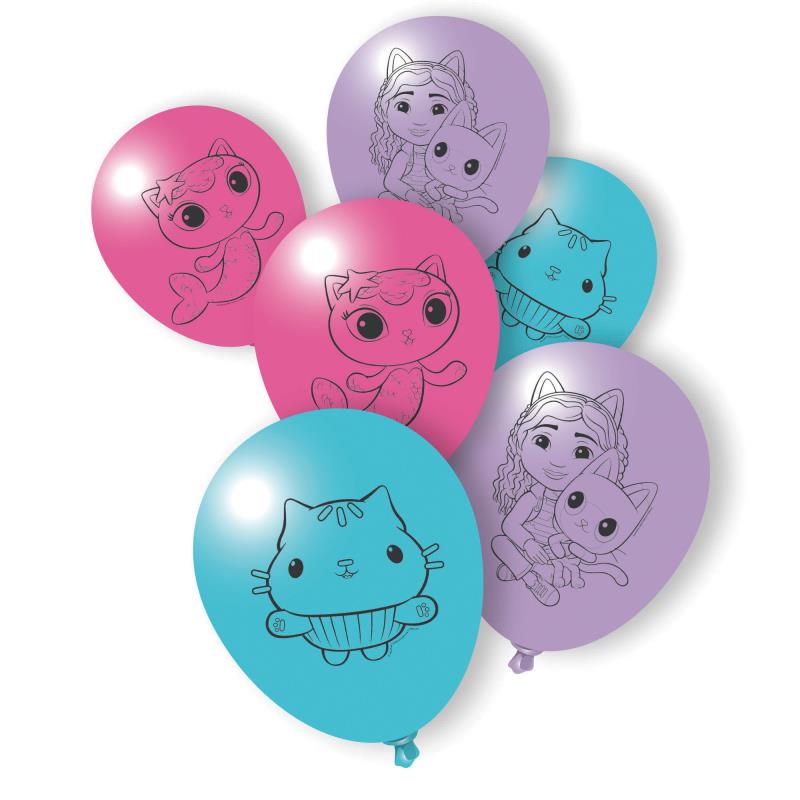 Gabby's Dollhouse Latex Balloons Pack of 6