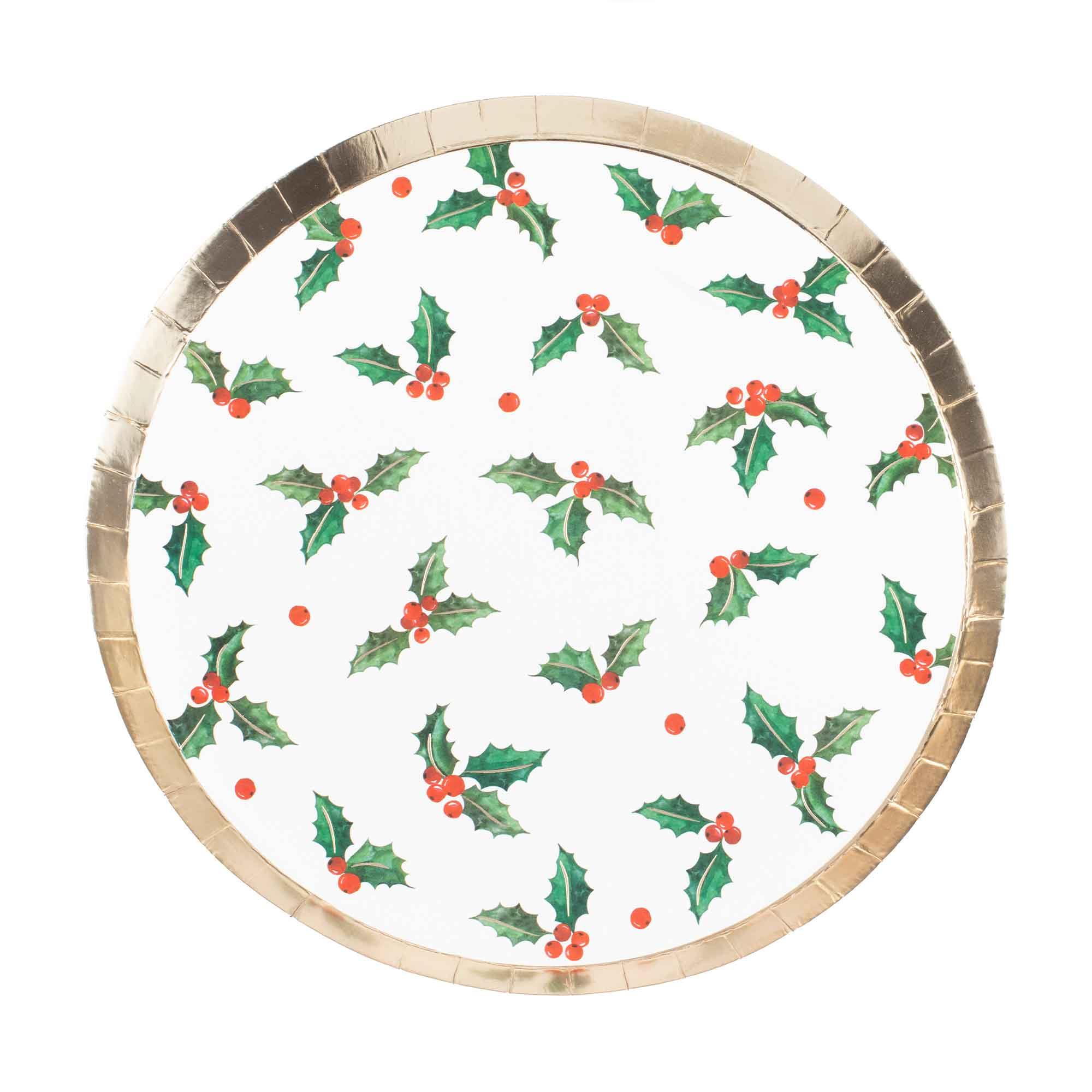 Christmas Traditional Touches Paper Plates Pack of 8
