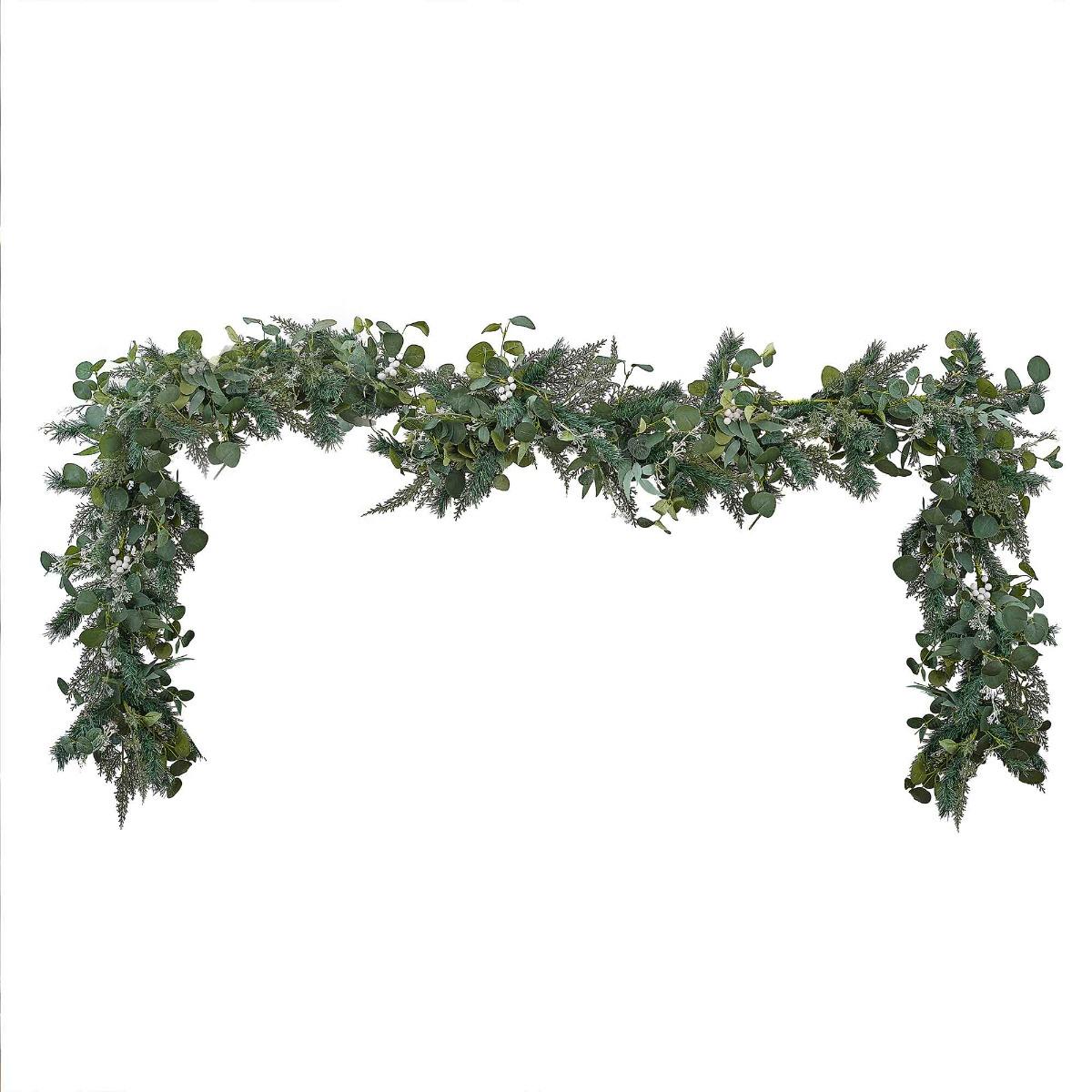 White Christmas Eucalyptus Foliage Garland