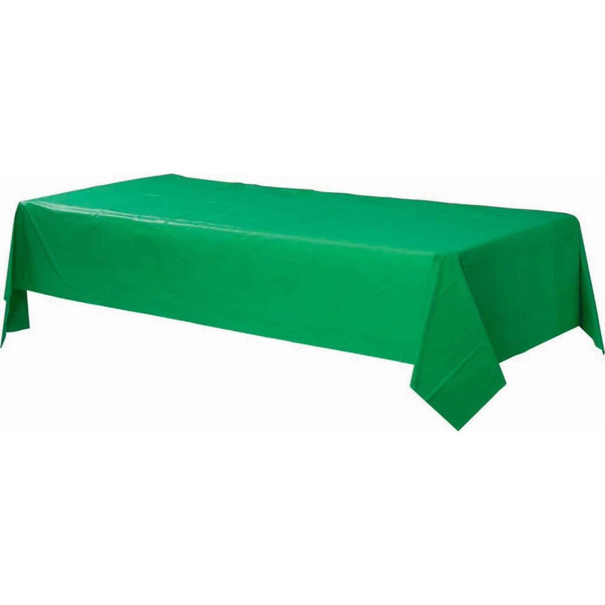 Festive Green Plastic Rectangular Tablecover