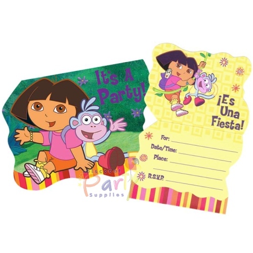 Dora The Explorer Party Invitations (Pack of 8)