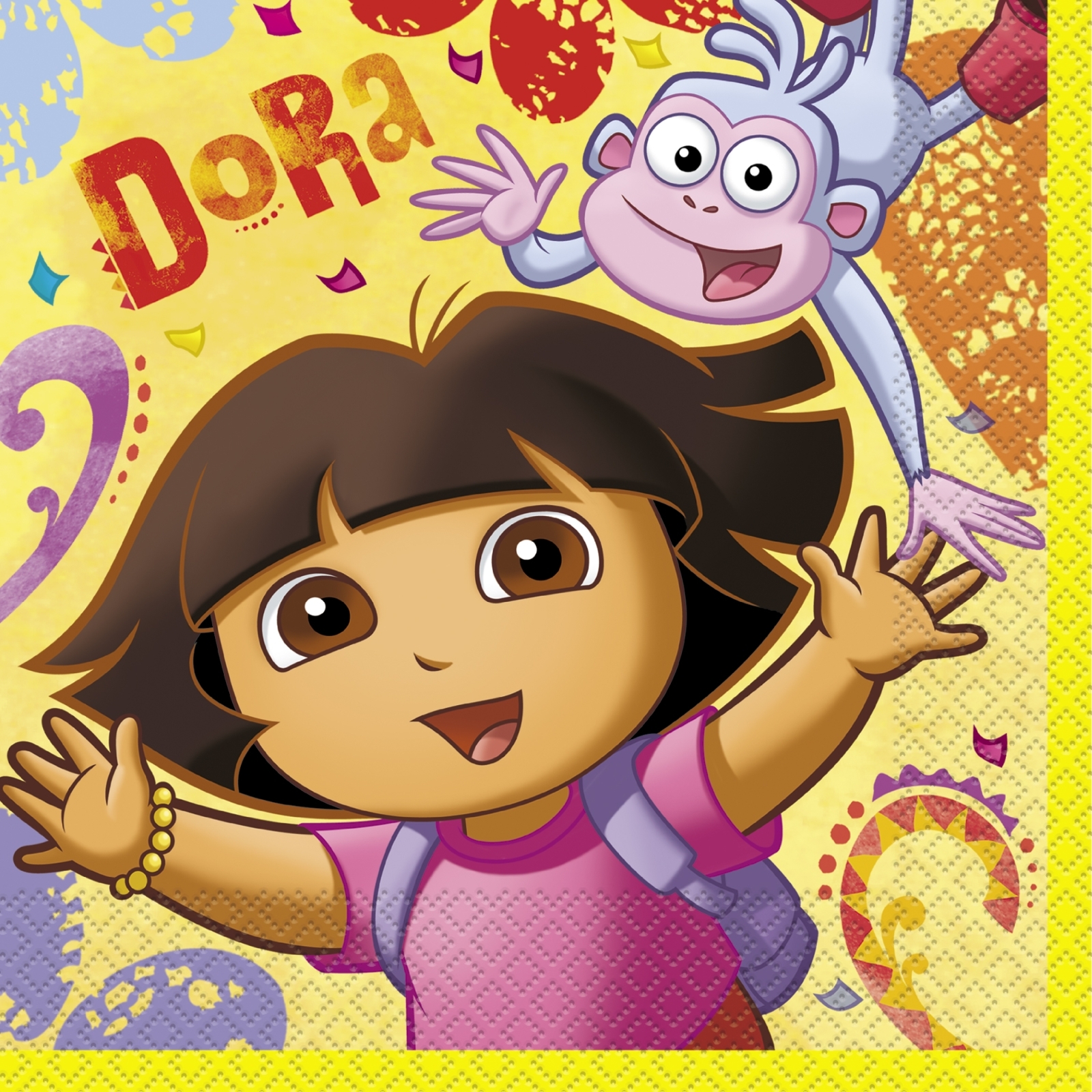 Dora The Explorer & Boots Large Napkins / Serviettes (Pack of 16)