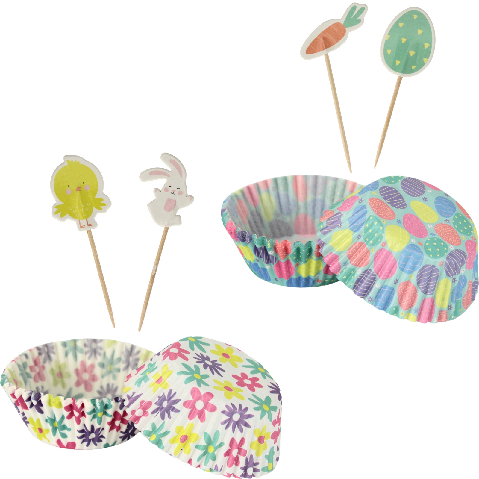 Pack of 24 Easter Cupcake Decorating Kit (1 Only) 