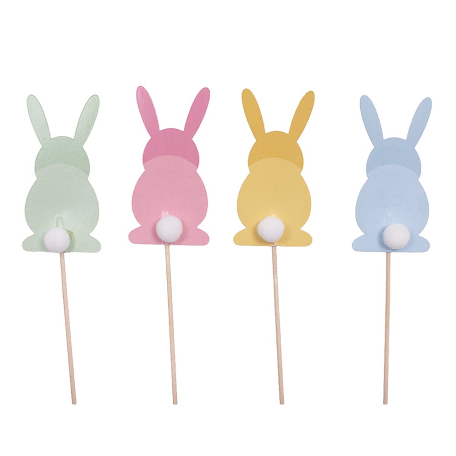 Pastel Two Tone Bunny Picks (Pack of 12) - Discount Party Supplies