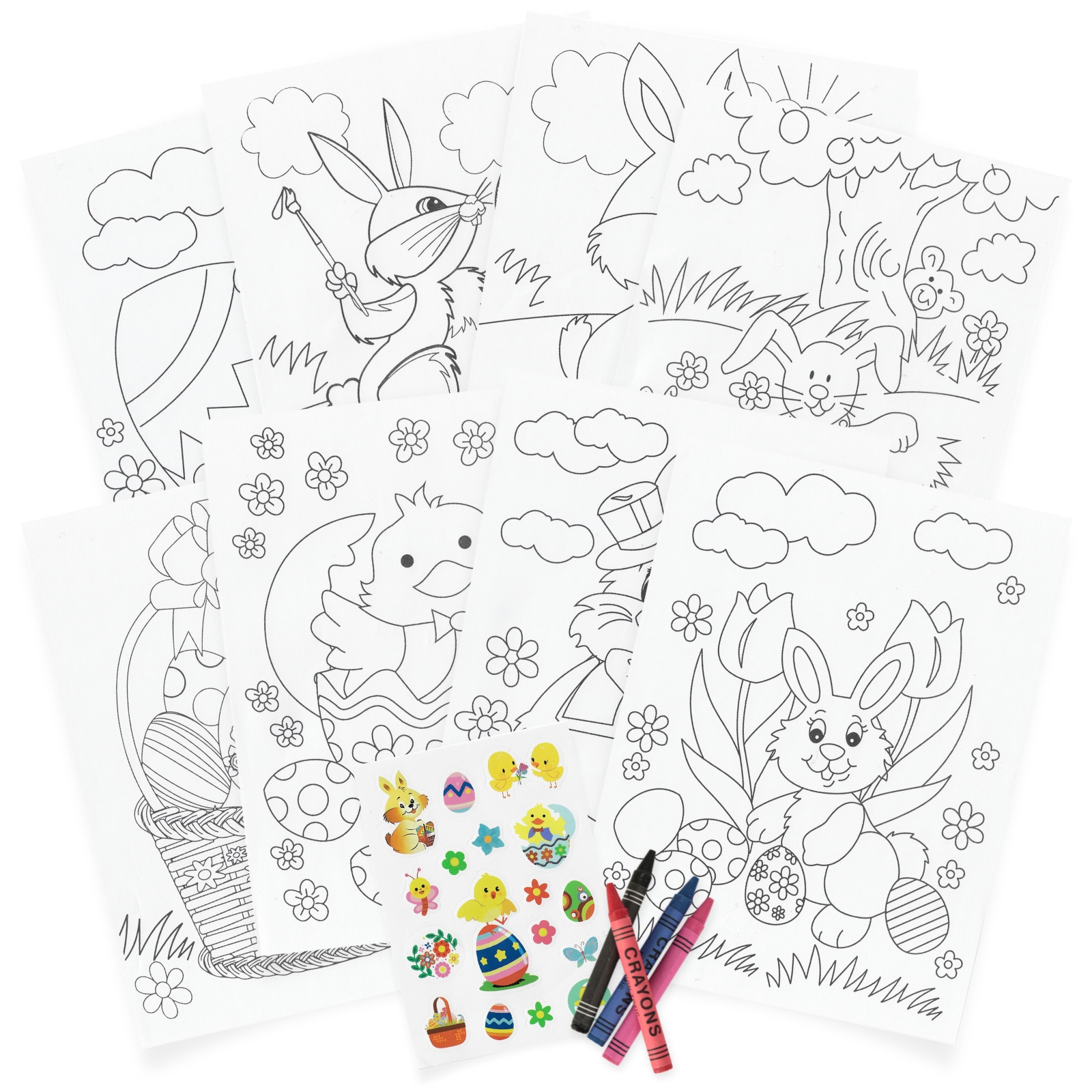 Easter Colouring In Kit With Stickers