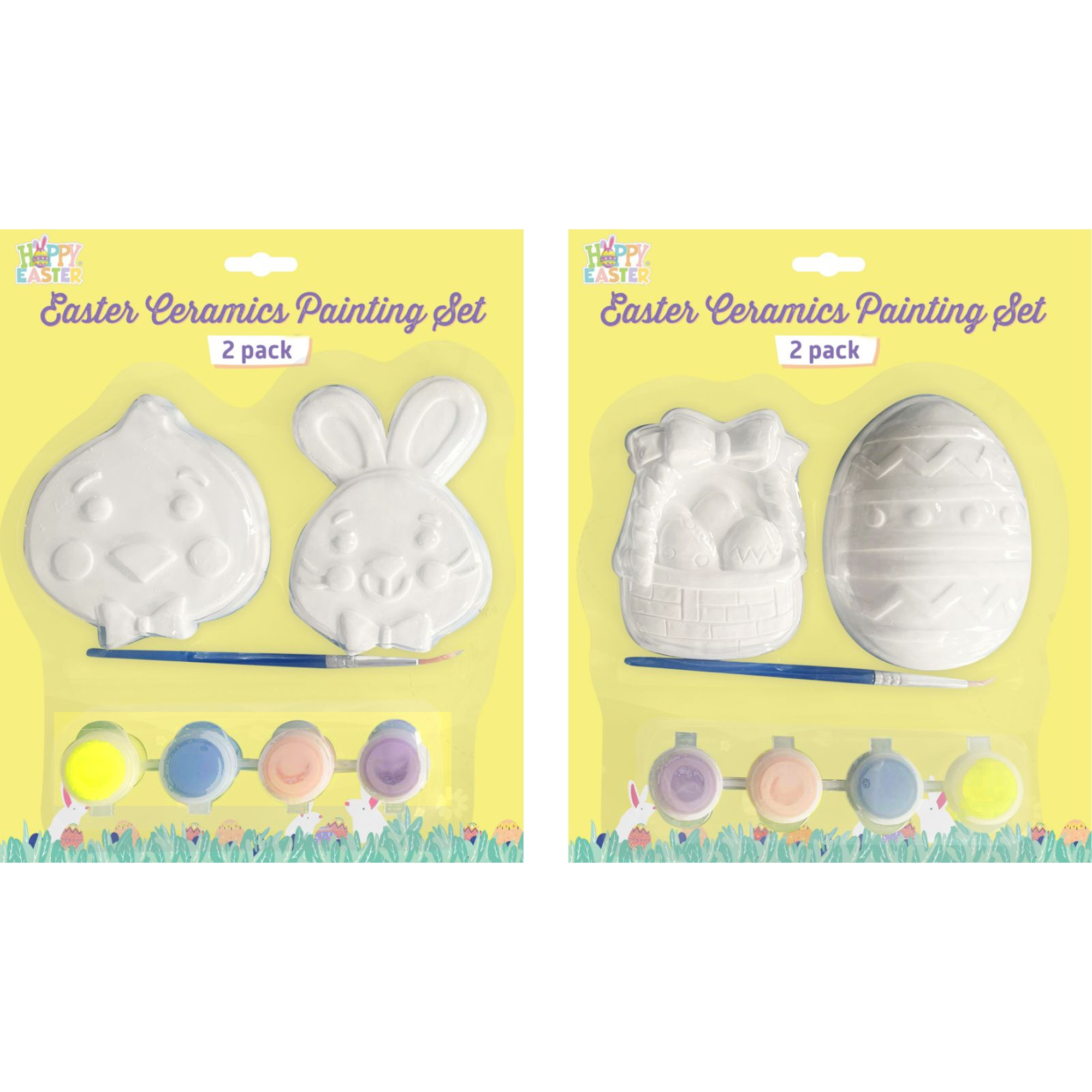 Pack of 2 Paint Your Own Easter Ceramic Kit Assorted - Discount Party ...