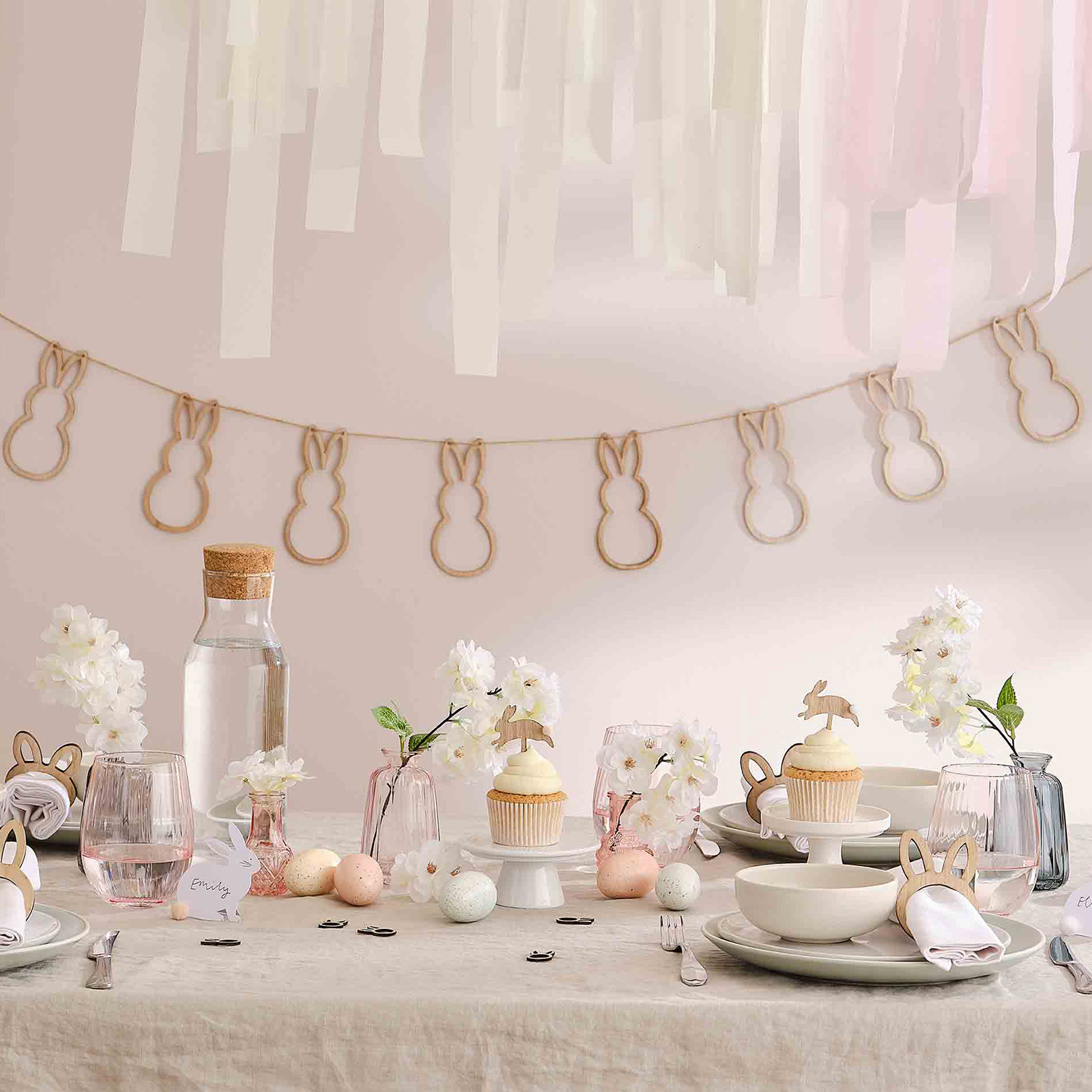 Ginger Ray Wooden Easter Bunny Garland Banner
