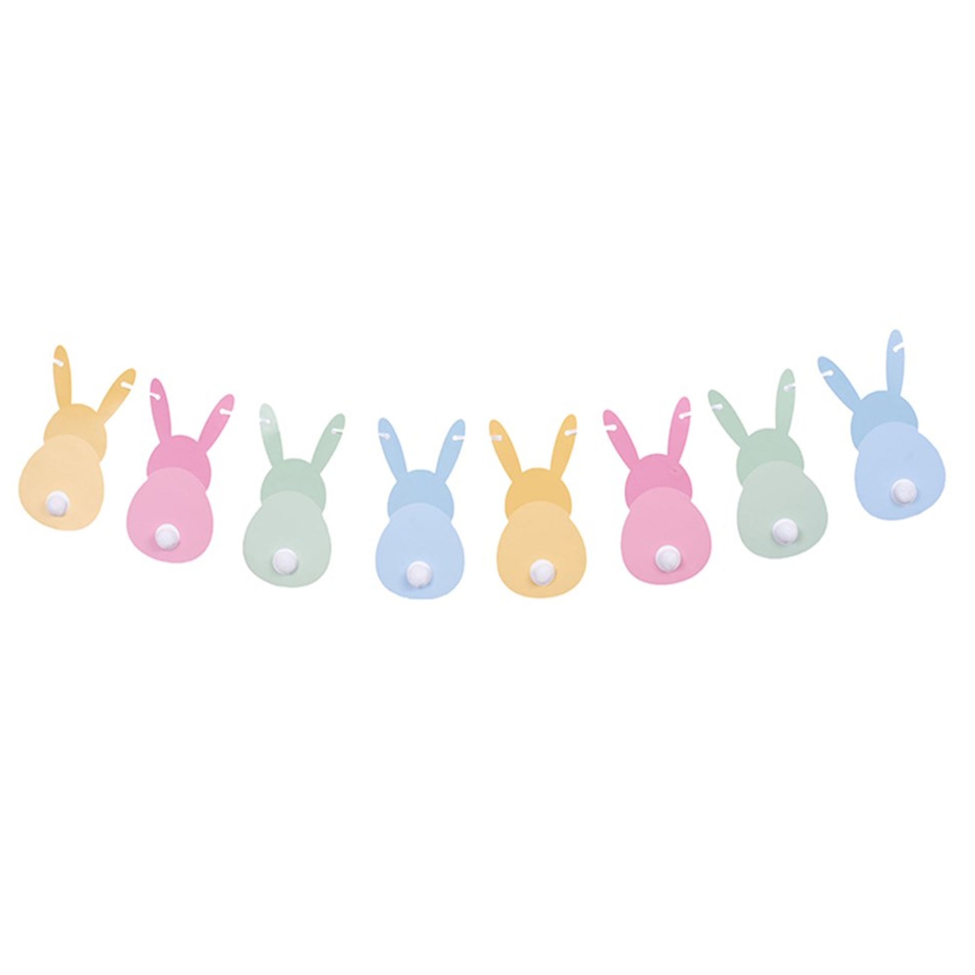 Pastel Two Tone Bunny Garland Banner 3m 