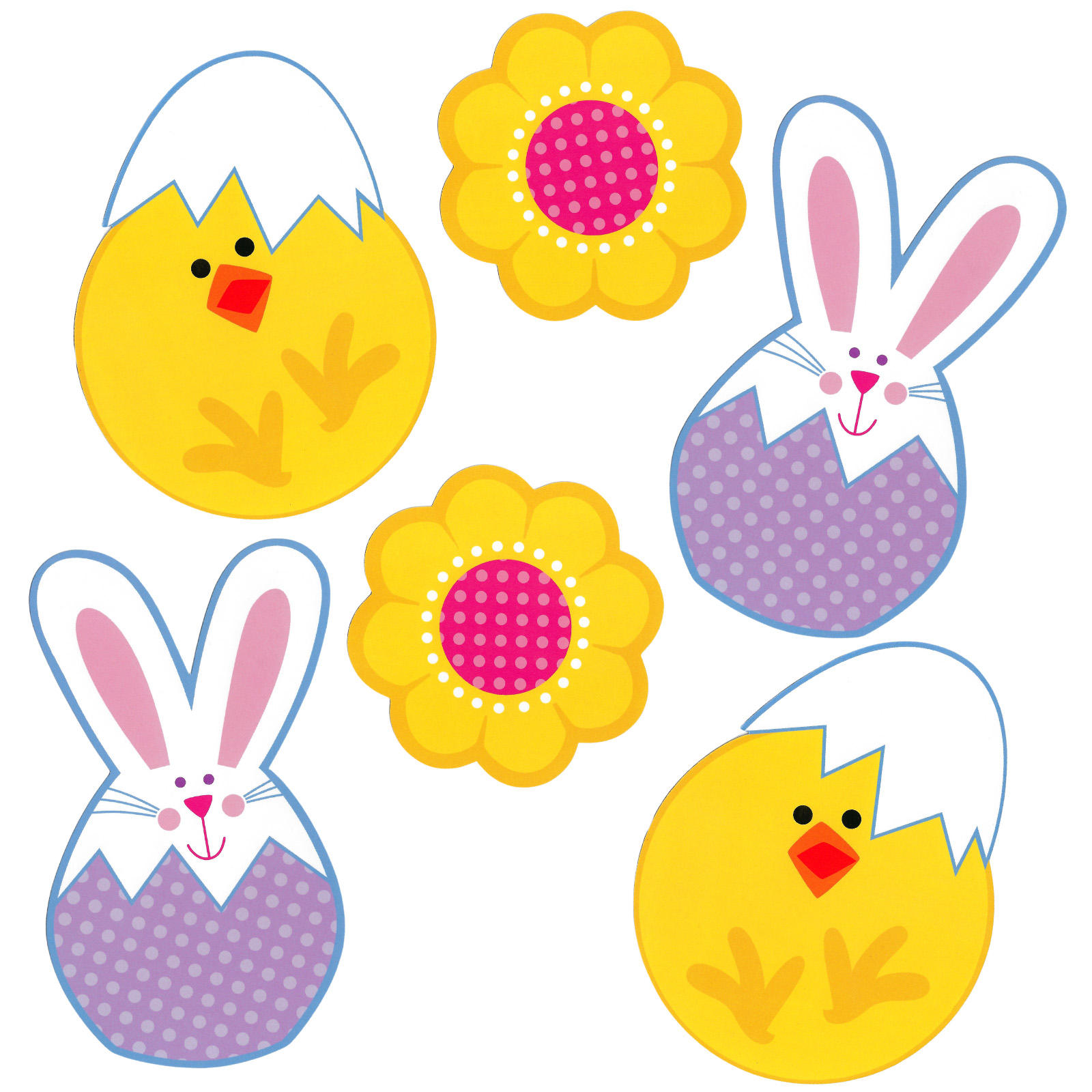 Mini Bunny and Baby Chick Cutouts (Pack of 6) 