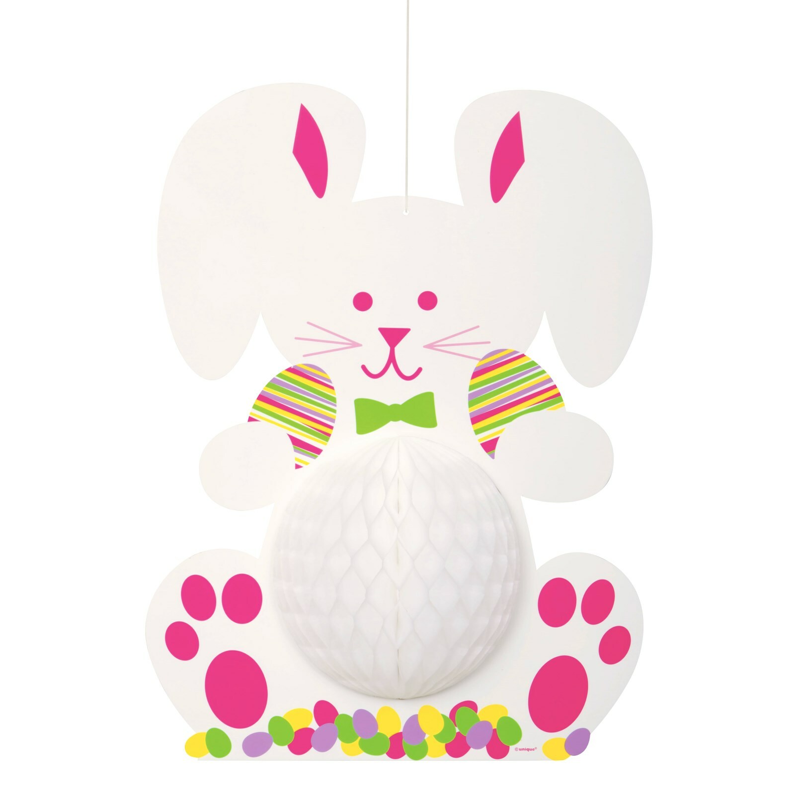 Large Hanging Easter Bunny Tissue Decoration