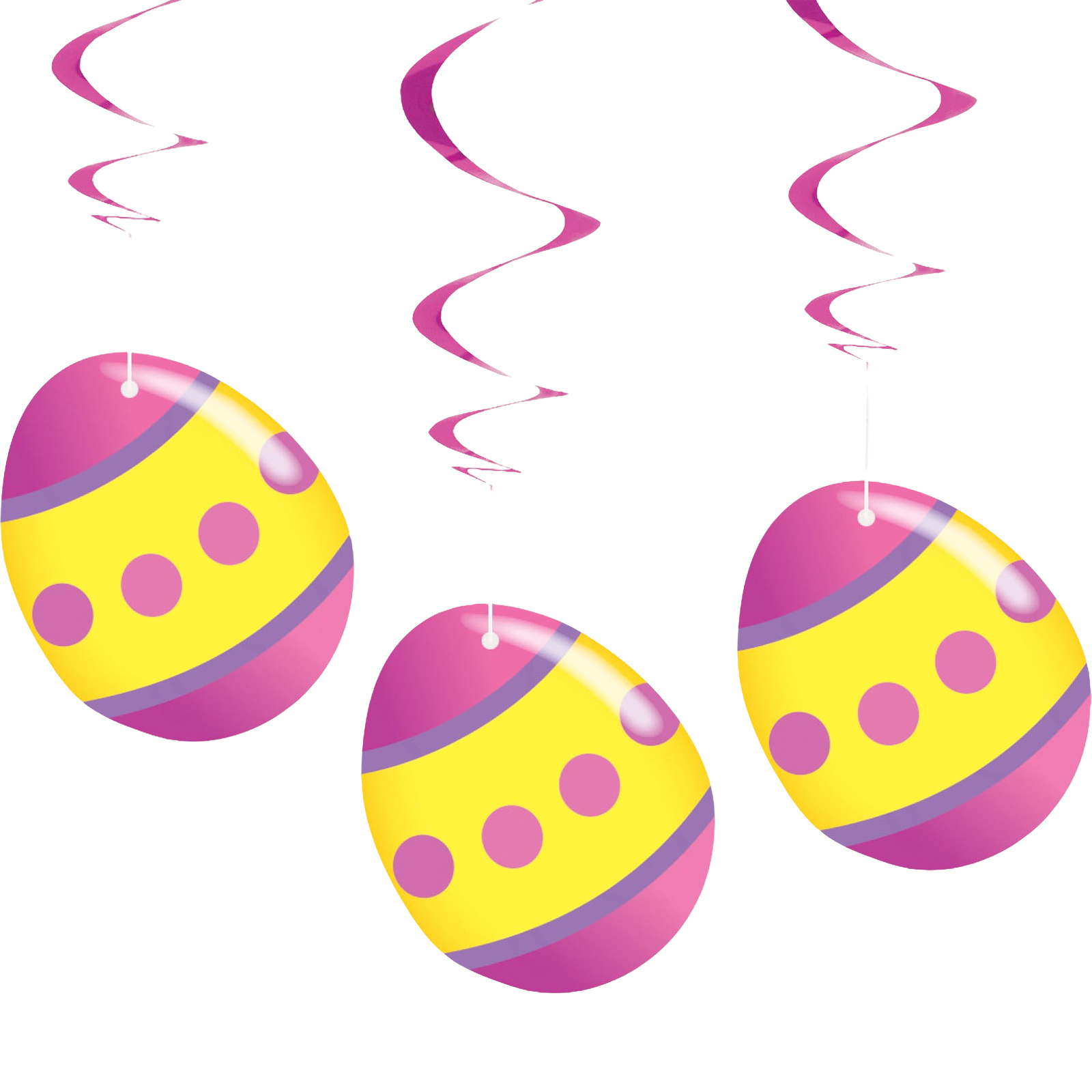 Easter Egg Swirl Decorations (Pack of 3) 