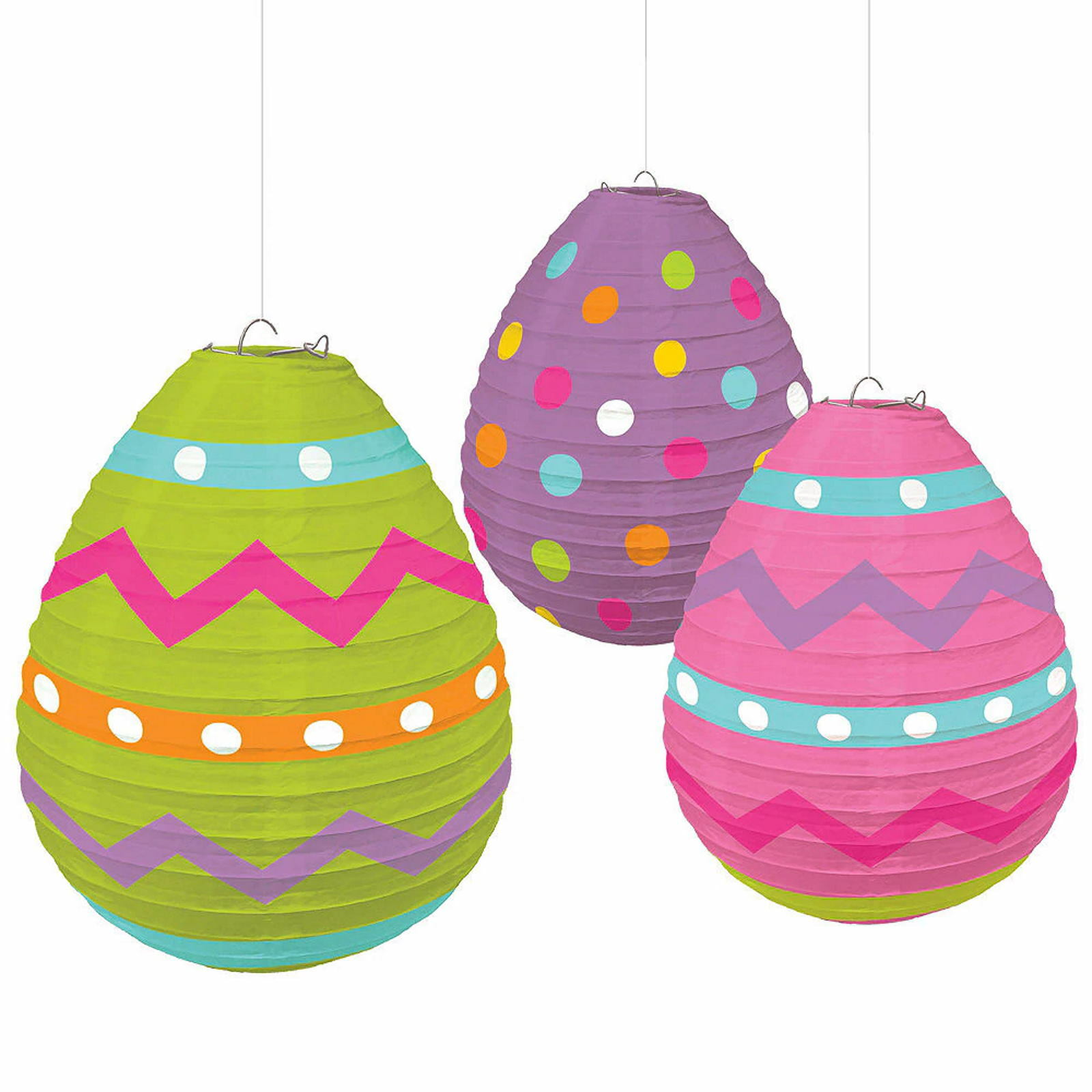Easter Egg Paper Lanterns (Pack of 3)