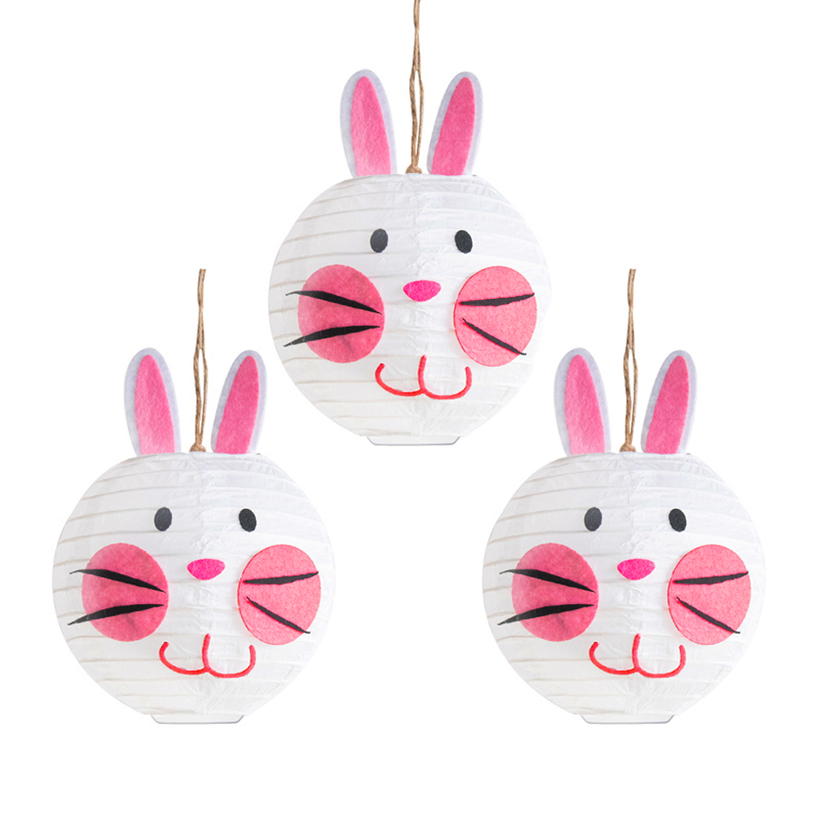 Easter Bunny Paper Lanterns 15cm (Pack of 3)